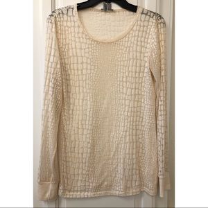 Snakeskin?Buckle Long Sleeve Top. Great 4 layering